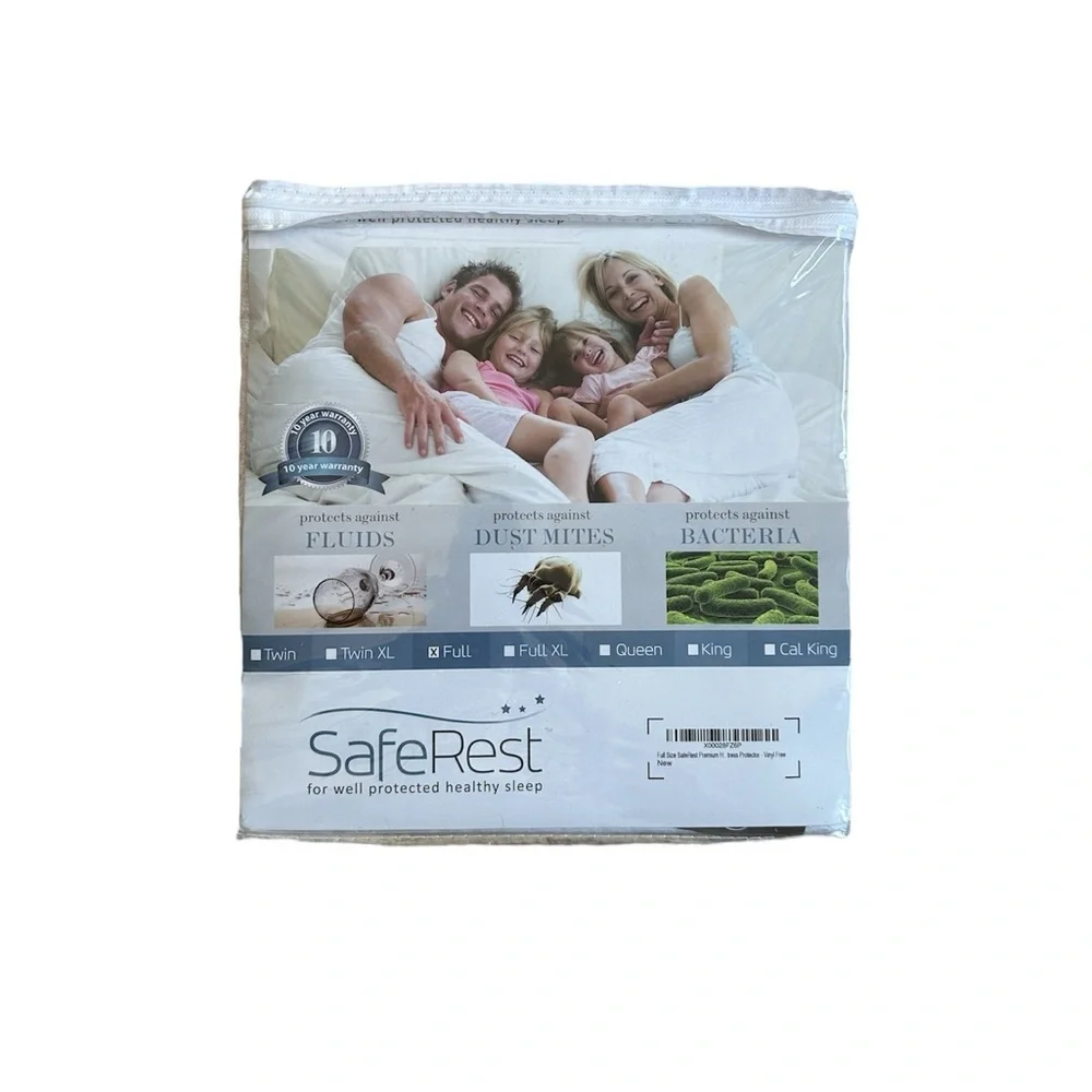 SafeRest Full Premium Waterproof Cotton Terry Protector
